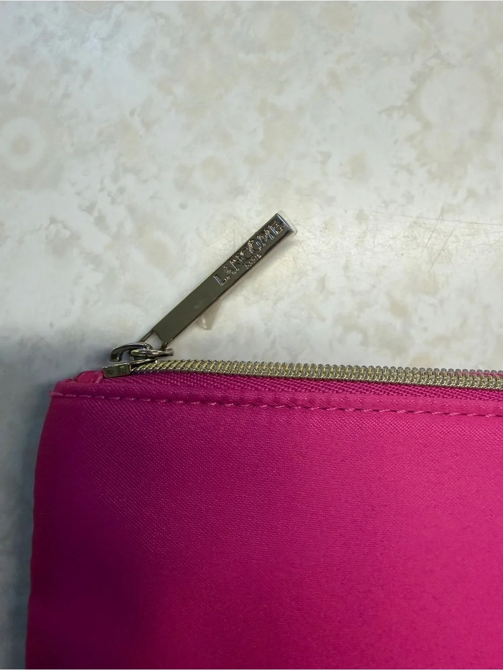 Lancôme Pink Geometric Print Cosmetic Pouch